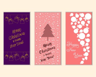 Mutlu Noeller ve mutlu yeni yıl tebrik kartları  