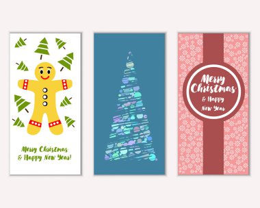 Mutlu Noeller ve mutlu yeni yıl tebrik kartları  