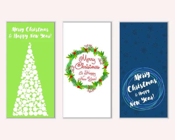 Renkli Noel kartları ile yeni yıl süslemeleri, illüstrasyon vektör