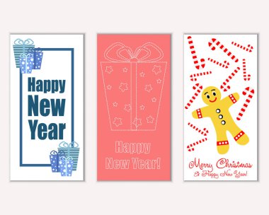 Mutlu Noeller ve mutlu yeni yıl tebrik kartları   