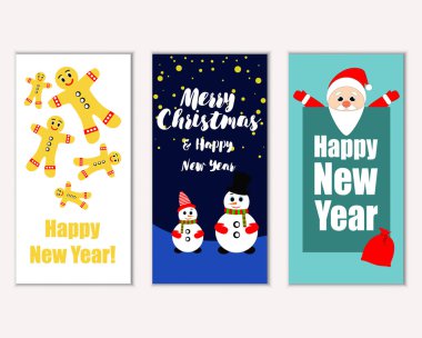 Mutlu Noeller ve mutlu yeni yıl tebrik kartları   