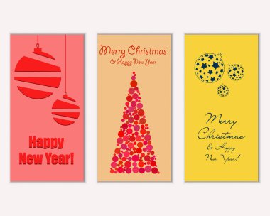 Mutlu Noeller ve mutlu yeni yıl tebrik kartları   