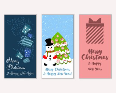 Mutlu Noeller ve mutlu yeni yıl tebrik kartları  