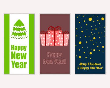 Mutlu Noeller ve mutlu yeni yıl tebrik kartları   