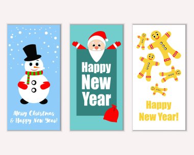Mutlu Noeller ve mutlu yeni yıl tebrik kartları   