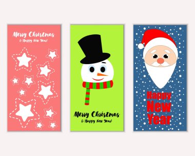 Mutlu Noeller ve mutlu yeni yıl tebrik kartları   