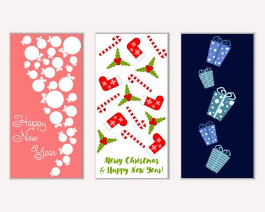 Mutlu Noeller ve mutlu yeni yıl tebrik kartları   