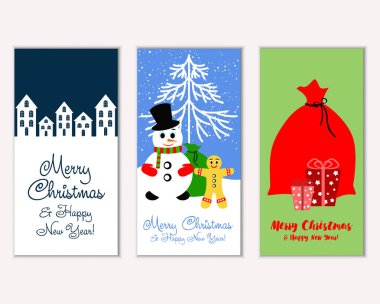 Mutlu Noeller ve mutlu yeni yıl tebrik kartları   
