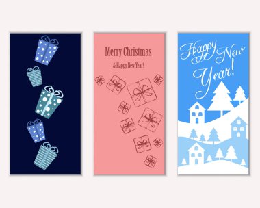 Mutlu Noeller ve mutlu yeni yıl tebrik kartları   