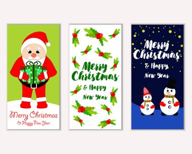 Mutlu Noeller ve mutlu yeni yıl tebrik kartları  