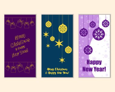 Mutlu Noeller ve mutlu yeni yıl tebrik kartları  