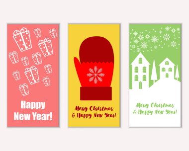 Mutlu Noeller ve mutlu yeni yıl tebrik kartları   