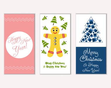 Mutlu Noeller ve mutlu yeni yıl tebrik kartları   