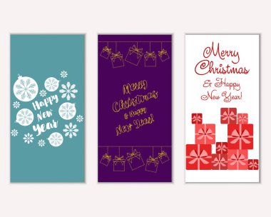 Mutlu Noeller ve mutlu yeni yıl tebrik kartları  