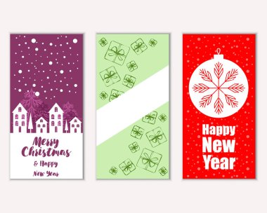 Mutlu Noeller ve mutlu yeni yıl tebrik kartları   
