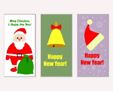 Mutlu Noeller ve mutlu yeni yıl tebrik kartları  