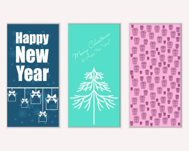 Mutlu Noeller ve mutlu yeni yıl tebrik kartları   