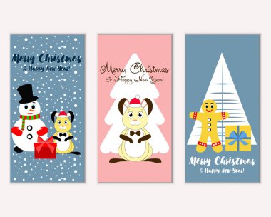 Mutlu Noeller ve mutlu yeni yıl tebrik kartları   