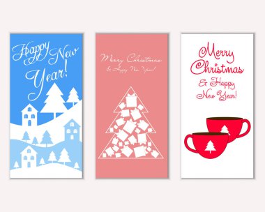 Mutlu Noeller ve mutlu yeni yıl tebrik kartları   