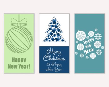 Mutlu Noeller ve mutlu yeni yıl tebrik kartları   
