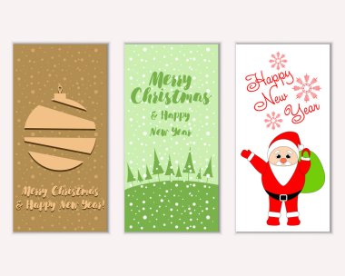 Mutlu Noeller ve mutlu yeni yıl tebrik kartları   