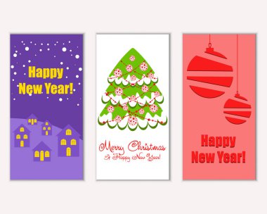 Mutlu Noeller ve mutlu yeni yıl tebrik kartları   