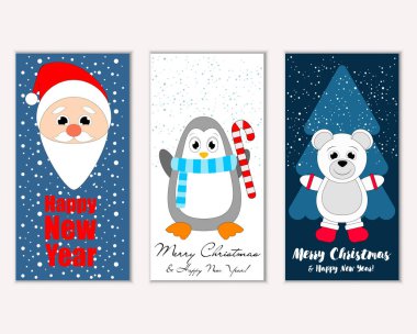 Mutlu Noeller ve mutlu yeni yıl tebrik kartları   