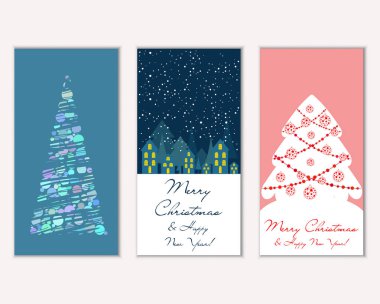 Mutlu Noeller ve mutlu yeni yıl tebrik kartları  