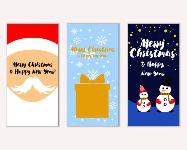 Mutlu Noeller ve mutlu yeni yıl tebrik kartları  