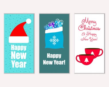 Mutlu Noeller ve mutlu yeni yıl tebrik kartları   