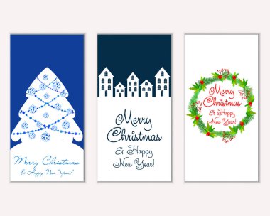 Mutlu Noeller ve mutlu yeni yıl tebrik kartları  