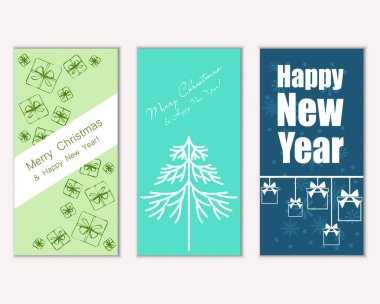 Mutlu Noeller ve mutlu yeni yıl tebrik kartları   