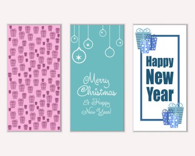 Mutlu Noeller ve mutlu yeni yıl tebrik kartları   