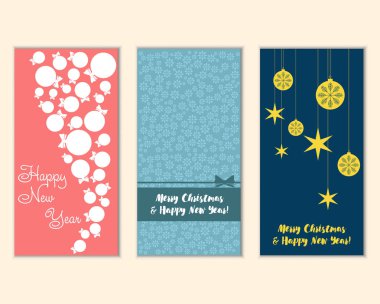 Mutlu Noeller ve mutlu yeni yıl tebrik kartları  