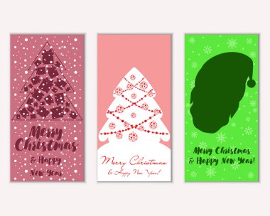 Mutlu Noeller ve mutlu yeni yıl tebrik kartları  