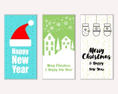 Mutlu Noeller ve mutlu yeni yıl tebrik kartları   
