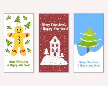 Mutlu Noeller ve mutlu yeni yıl tebrik kartları  