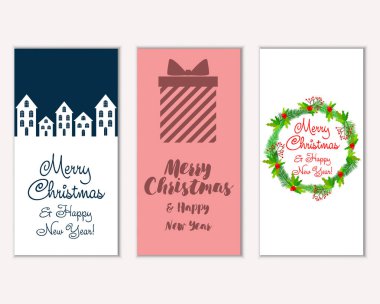 Mutlu Noeller ve mutlu yeni yıl tebrik kartları  