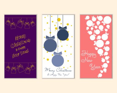 Mutlu Noeller ve mutlu yeni yıl tebrik kartları  