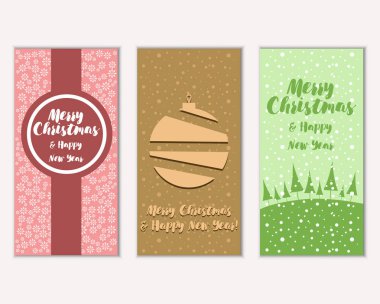 Mutlu Noeller ve mutlu yeni yıl tebrik kartları   