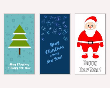 Mutlu Noeller ve mutlu yeni yıl tebrik kartları   