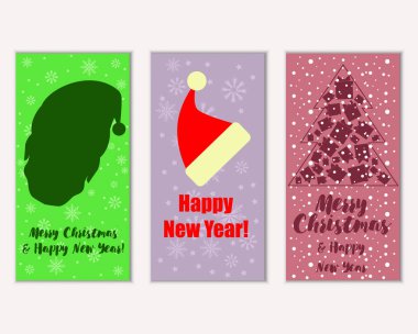 Mutlu Noeller ve mutlu yeni yıl tebrik kartları  
