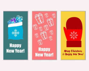 Mutlu Noeller ve mutlu yeni yıl tebrik kartları   
