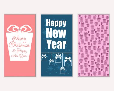 Mutlu Noeller ve mutlu yeni yıl tebrik kartları   