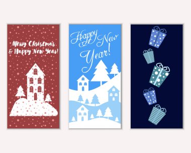 Mutlu Noeller ve mutlu yeni yıl tebrik kartları    