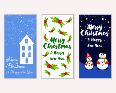 Mutlu Noeller ve mutlu yeni yıl tebrik kartları  
