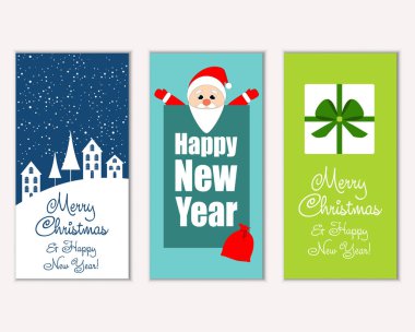 Mutlu Noeller ve mutlu yeni yıl tebrik kartları   