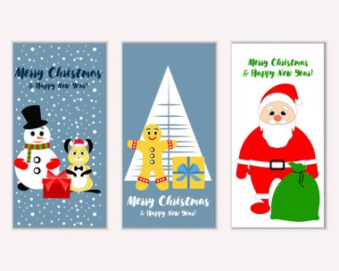 Mutlu Noeller ve mutlu yeni yıl tebrik kartları   