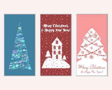 Mutlu Noeller ve mutlu yeni yıl tebrik kartları  