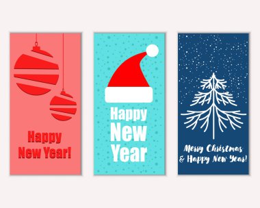 Mutlu Noeller ve mutlu yeni yıl tebrik kartları   